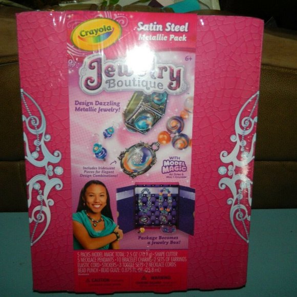 Crayola Jewelry Boutique Satin Steel Metallic Pack New - Picture 1 of 2